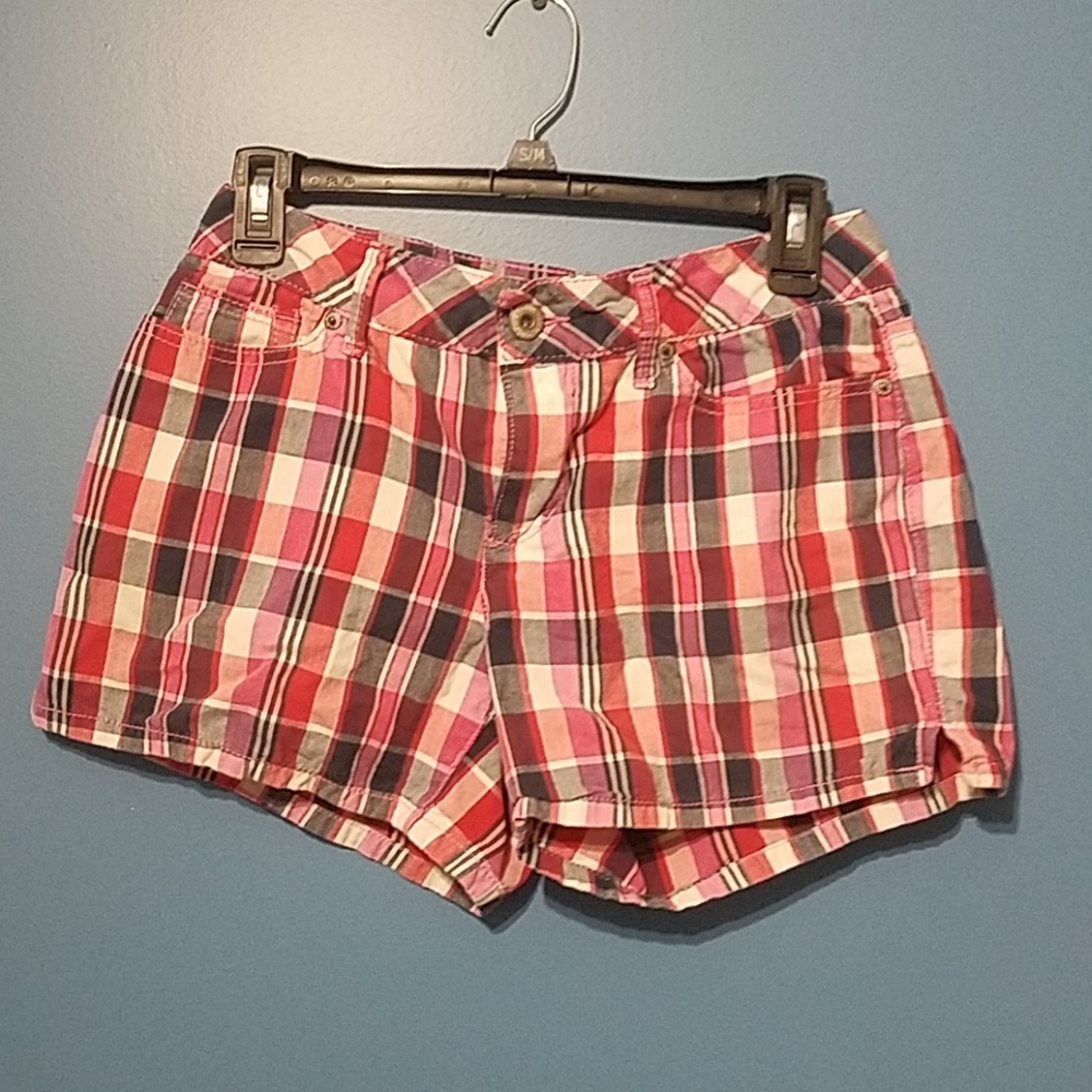 Faded Glory Pink Plaid Shorts